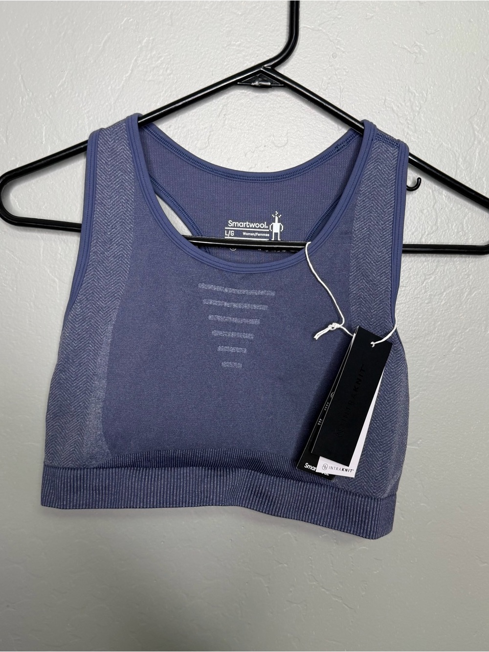 Smartwool Intraknit Racerback Sports Bra Women’s Athletic Running Workout Top L